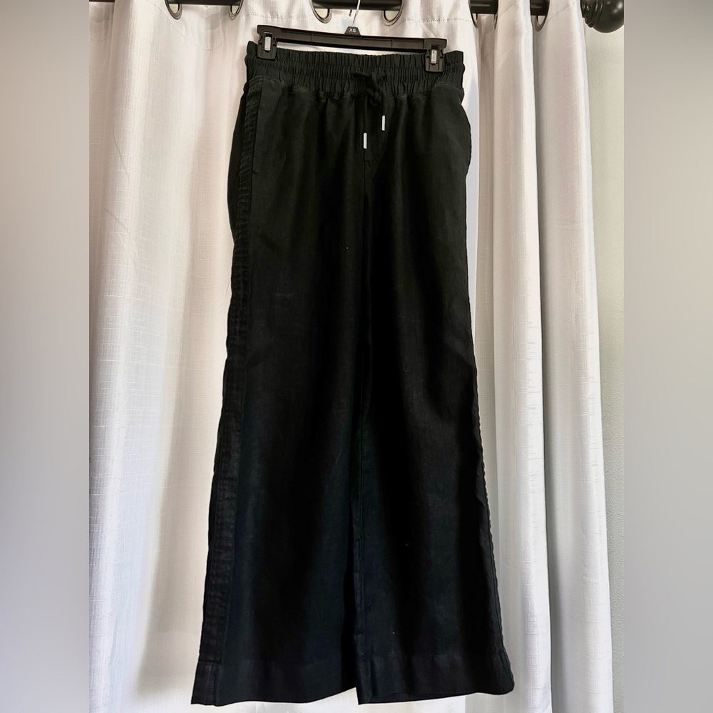 Quince wide leg linen drawstring pants XS